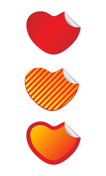 Heart stickers - Vector, Image