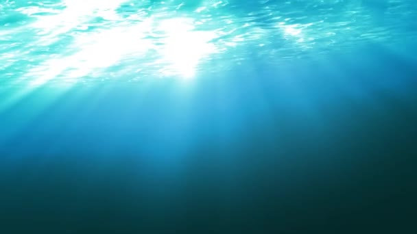 Okyanus yüzey su görmüş gelen sualtı / animasyon okyanusun yüzey doku sualtı görüntüleme - Video, Çekim