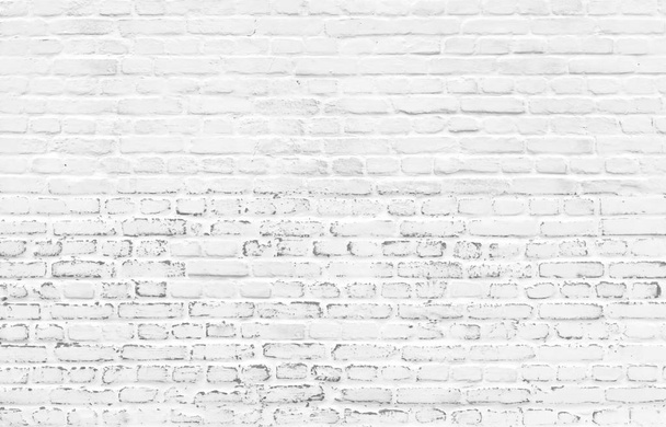 Mooi wit geschilderd bakstenen muur achtergrond - Foto, afbeelding