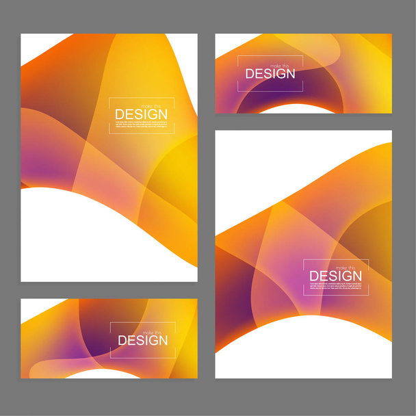 Set of fluid color covers.  - Vektor, Bild