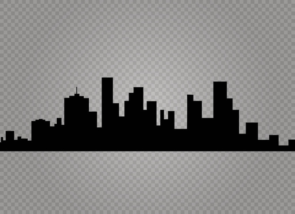 City skyline vector illustration. Urban landscape. Daytime cityscape in flat style - ベクター画像