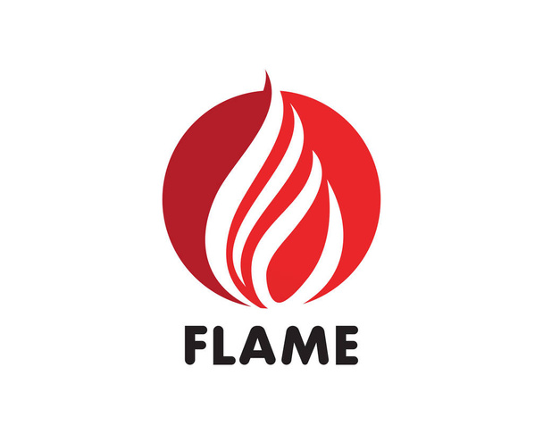 Ogień Płomień szablon wektor ikona ropy, gazu i energii logo praktyczno - Wektor, obraz
