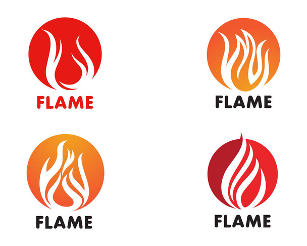 Ogień Płomień szablon wektor ikona ropy, gazu i energii logo praktyczno - Wektor, obraz