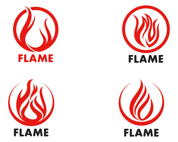 Fiamma di fuoco Modello icona vettoriale Olio, gas ed energia logo concep
 - Vettoriali, immagini