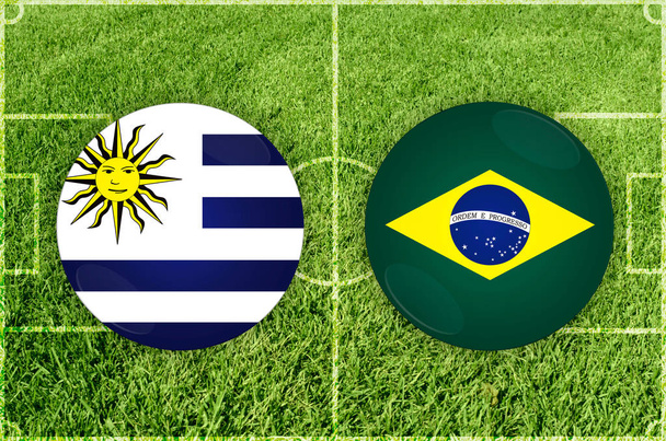 Уругвай проти Бразилії футбольний матч - Фото, зображення