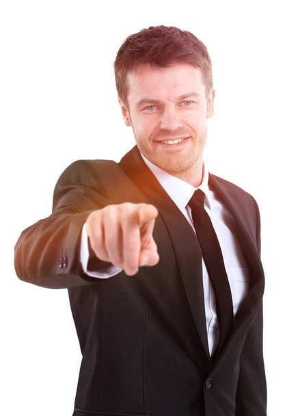 successful businessman pointing forward. - Photo, image
