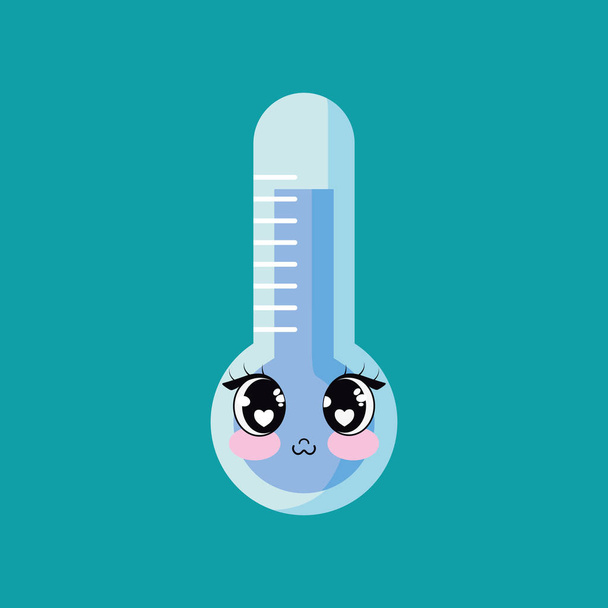 icône du thermomètre kawaii
 - Vecteur, image