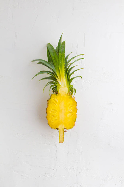 Pineapple on white wall background. - Foto, Imagem