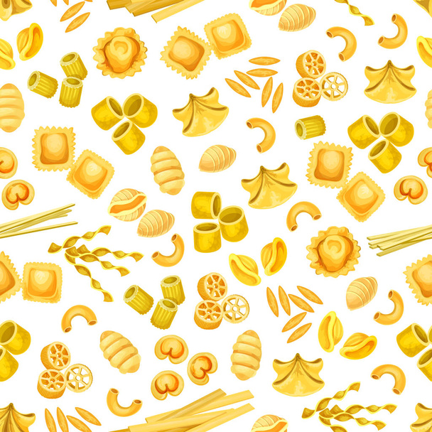 Italian pasta saumaton kuvio elintarvikkeiden suunnitteluun
 - Vektori, kuva