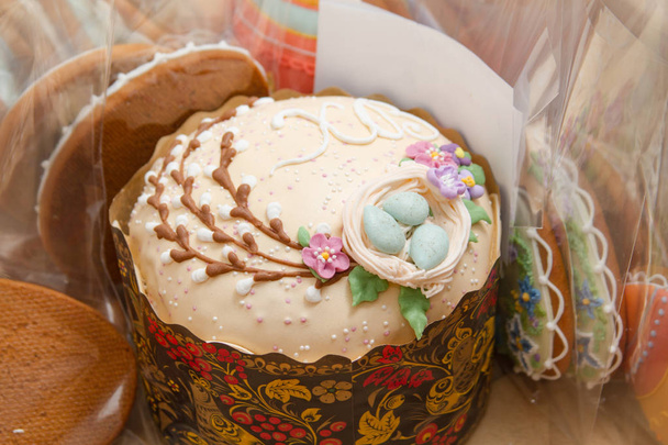 Paskalya kek için Paskalya, Mesih Risen - Fotoğraf, Görsel
