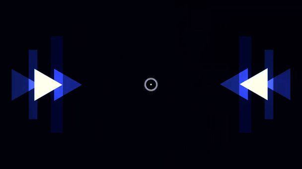 Цифрове кібермісто Частинки HUD Фон з лініями візерунка з кубиками і спалахом світла. 80-ті роки Ретро футуризм Фон. Аналогові глюкові ефекти з видимим візерунком CRT катодної трубки
. - Фото, зображення