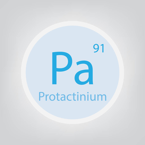 Protaktinium Pa chemický prvek ikonu vektorové ilustrace - Vektor, obrázek