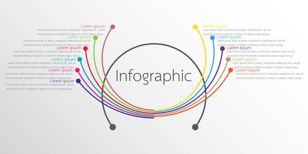 Διανυσματικά infographic πρότυπα που χρησιμοποιούνται για λεπτομερείς αναφορές. Και τα 11 θέματα. - Διάνυσμα, εικόνα