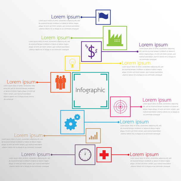 Vector infographic templates used for detailed reports. All 10 topics. - Vector, Image