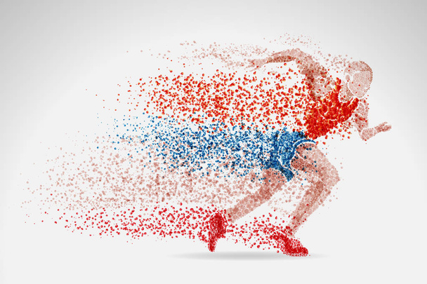 Hombre corriendo - Ilustración vectorial
 - Vector, Imagen