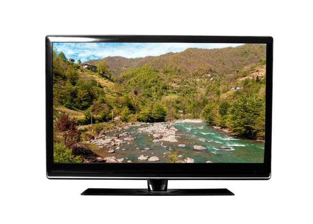 TV-scherm met de foto - Foto, afbeelding