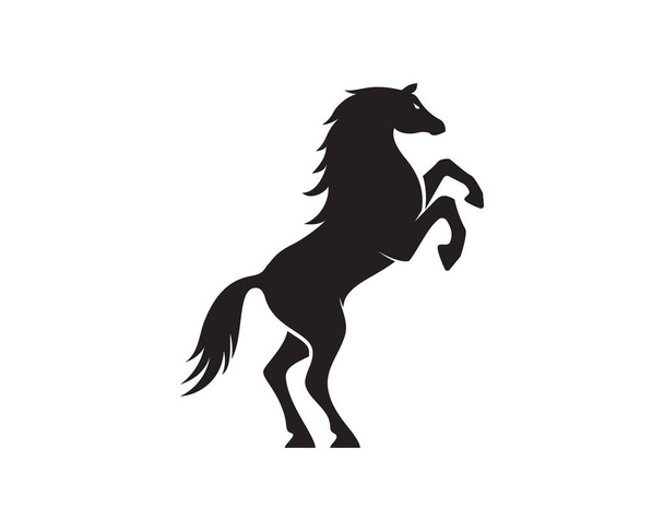 Plantilla de logotipo de caballo Diseño de ilustración de icono de vector - Vector, Imagen