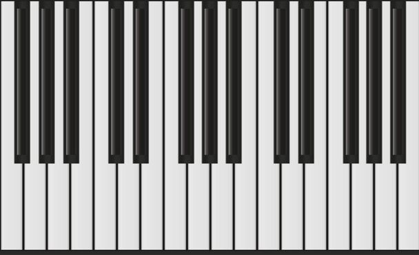 set of piano keys in illustration, black and white. - Vector, Image
