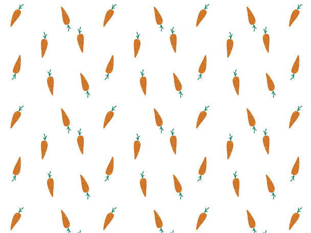 carrot pattern - illustration, decoration - Vektör, Görsel
