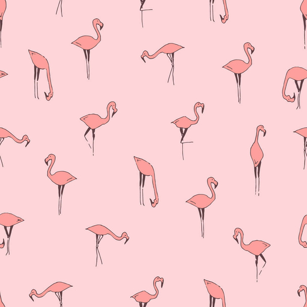 Flamingo pink set - Vettoriali, immagini