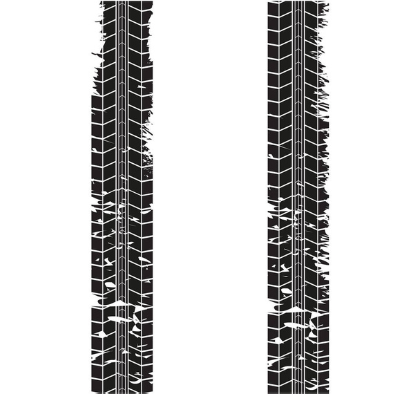 Tire tracks. Vector illustration on white background. - Vector, Image