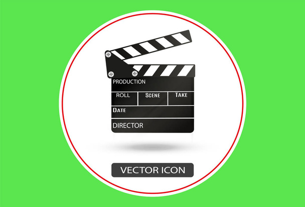 Realistische clapper.cinema.Board op een illustratie van de witte background.film.time.vector - Vector, afbeelding