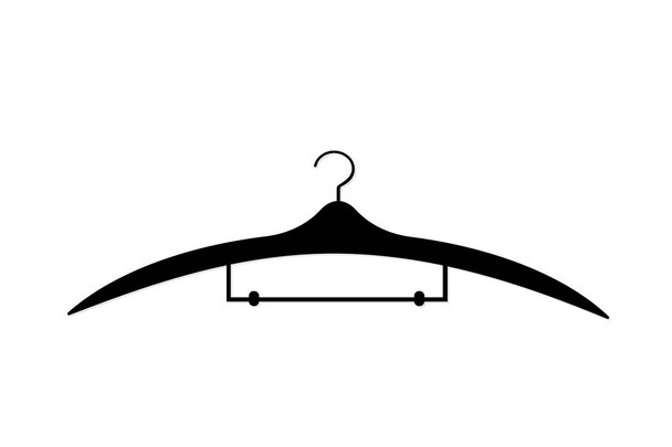 Realistic wooden hangers. For coats, sweaters, dresses, skirts, pants Design templatelayout for graphics advertising - Vector, Image