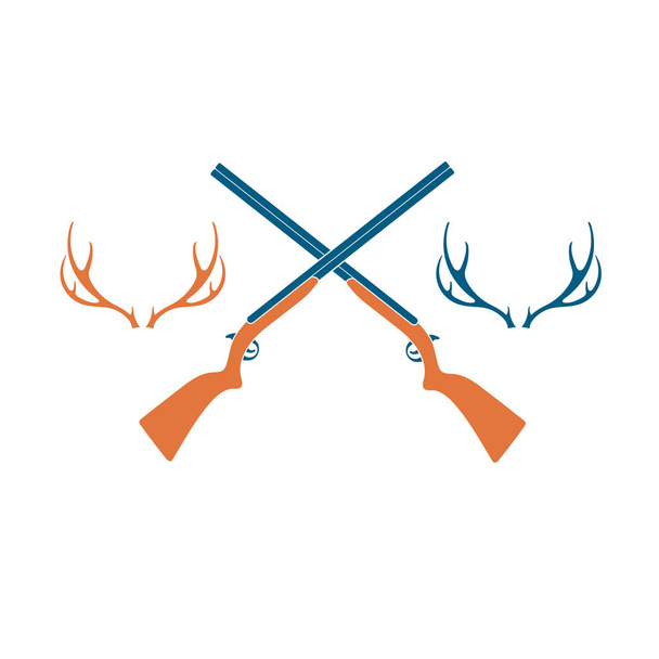 Icono del logo del club de caza. Ilustración del vector
 - Vector, imagen