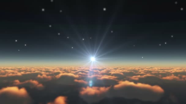 Wschód słońca nad Abstrakcja chmury - Materiał filmowy, wideo