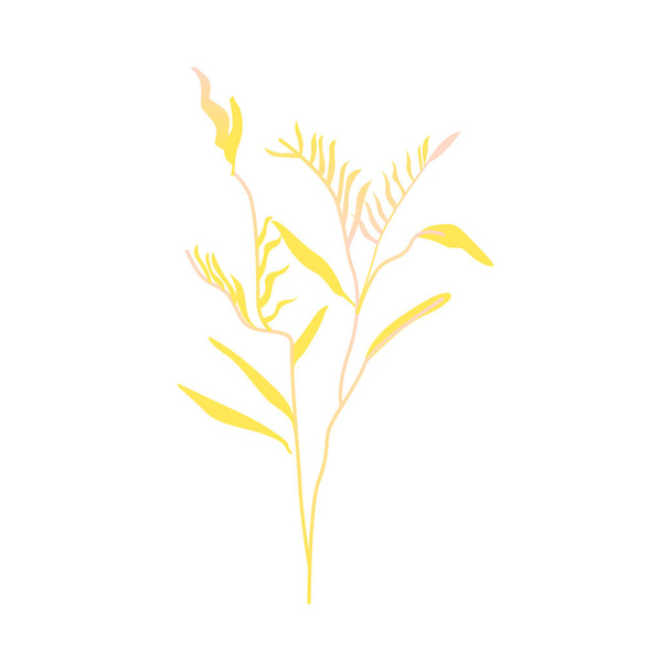 Vector flat abstract autumn plant icon - Вектор, зображення