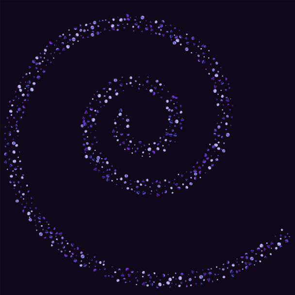 Lilac shine of confetti on a dark background. - Vector, Image