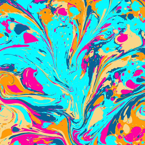 Marmor ebru bunte Muster Hintergrund. Vektor - Vektor, Bild