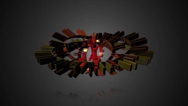 abstrakte geometrische Transformationsbewegung 3D-Elemente - Filmmaterial, Video
