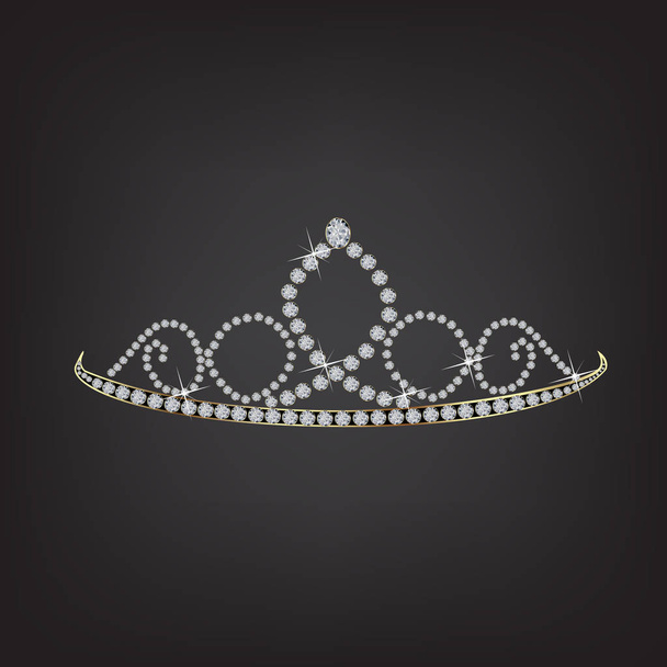 Prinsessa kruunu tiara vektori symboli
 - Vektori, kuva