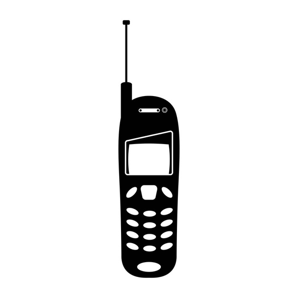 Isolated old cellphone icon - Vector, afbeelding