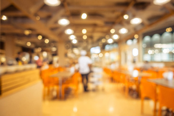 Abstract blur and defocused restaurant and coffee shop interior for background - Vintage Filter - Photo, Image