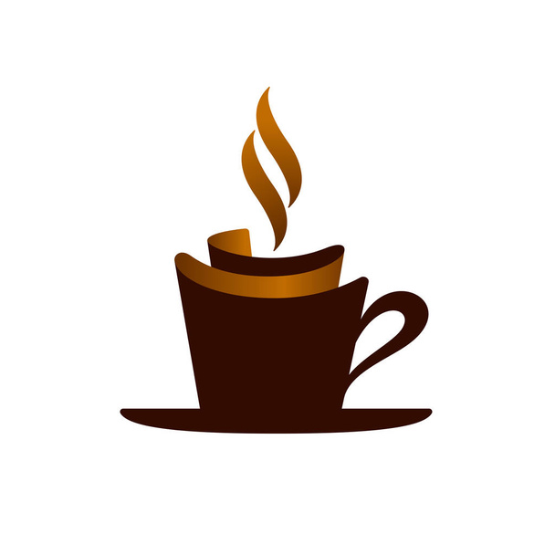コーヒー カップのデザイン。白い背景の上のホット チョコレートのシンボルです。ベクトル図. - ベクター画像