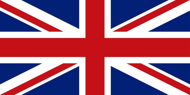 Bayrak tasarım. Beyaz arka plan, Tasarımlarınız için yalıtılmış düz düzen üzerine İngiliz bayrağı. Vektör çizim. - Vektör, Görsel