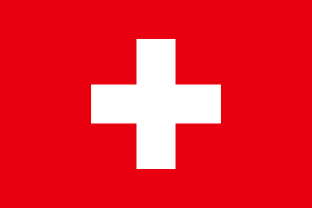 Wzór flagi. Szwajcarska Flaga na białym tle, izolowane płaskie układ dla swoich projektów. Ilustracja wektorowa. - Wektor, obraz