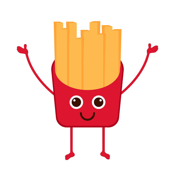 Isolated happy french fries emote - Vector, Image