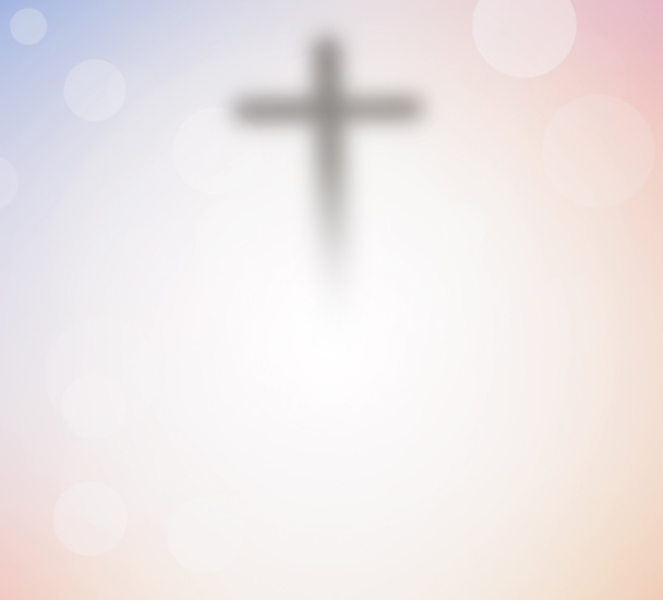 Christian cross appears bright in the sky background - Photo, Image