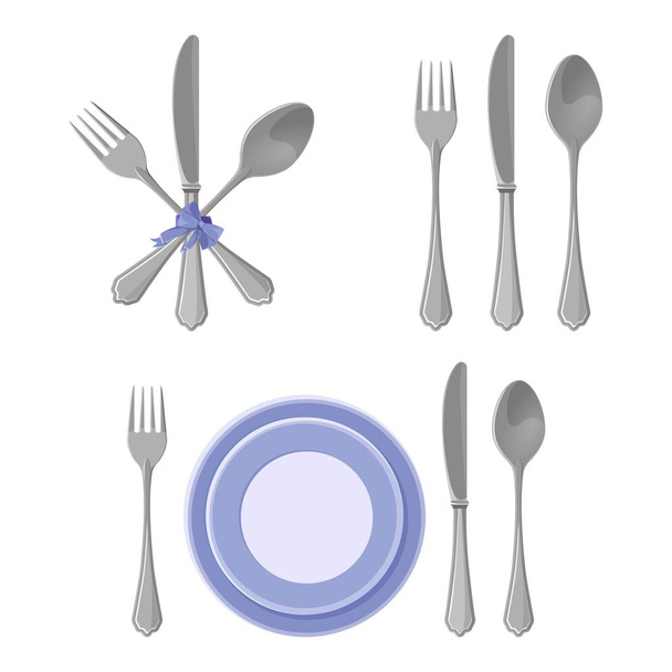 Colección de utensilios de cocina, aislado sobre fondo blanco ilustración vectorial
 - Vector, imagen