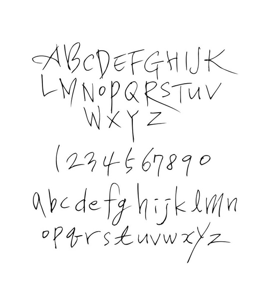 vektorová písma / ručně psaná kaligrafie  - Vektor, obrázek