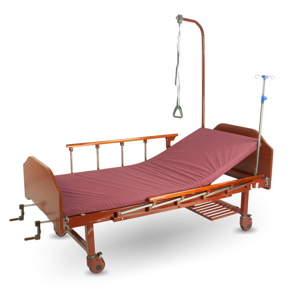 Ziekenhuis bed-transformator met een geïsoleerd op een witte matras - Foto, afbeelding