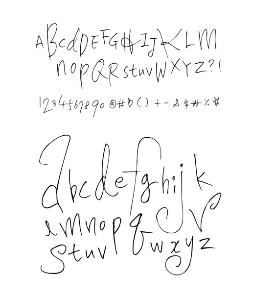 vektorifontit / käsin kirjoitettu kalligrafia  - Vektori, kuva