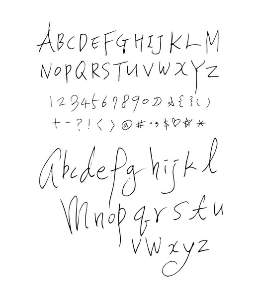 vectorlettertypen / handgeschreven kalligrafie  - Vector, afbeelding