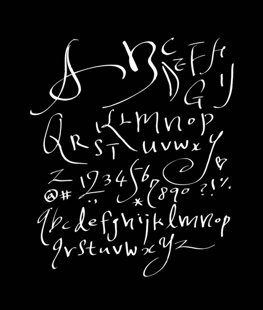 vektorová písma / ručně psaná kaligrafie - Vektor, obrázek