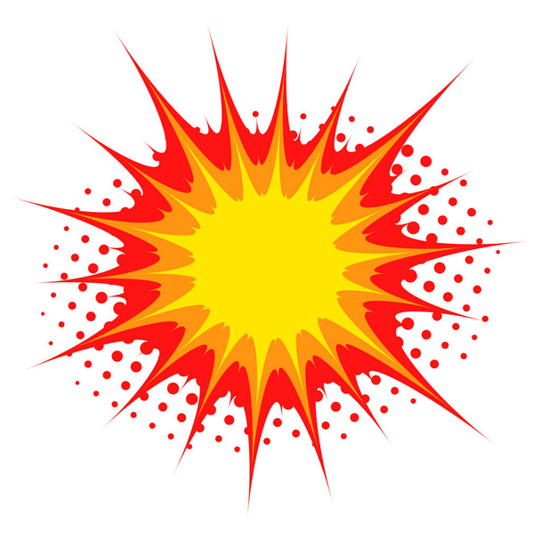 Comic splash or blast isolated on white - Vector, Image