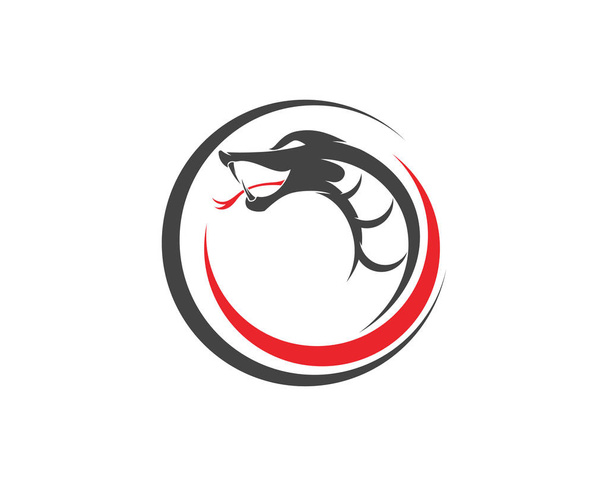 vector snake simple logo design element. danger snake icon. viper symbol - Vector, Imagen