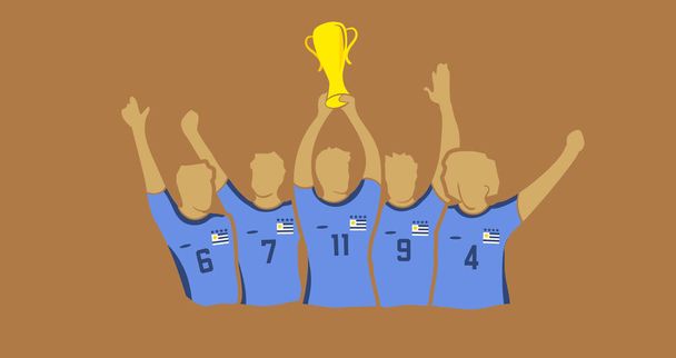 soccer cup winners - Vector, Image